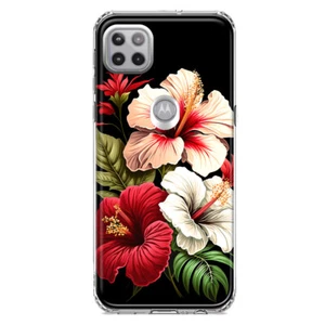 For Motorola One 5G Ace Shockproof Hibiscus Wild Flowers Floral Case - Picture 1 of 3