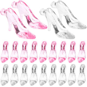  96 Pcs Acrylic High Heels Baby Charms Gender Reveal Party Supplies