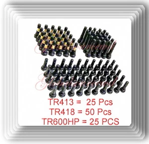 Tire Valve Stem Assortment (TR413=25 Pcs)(TR418= 50)(TR600HP=25 Pcs) Total 100 - Picture 1 of 1