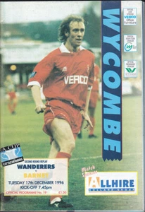 1996/97 WYCOMBE WANDERERS V BARNET 17-12-1996 FA CUP 2ND ROUND REPLAY - Picture 1 of 1