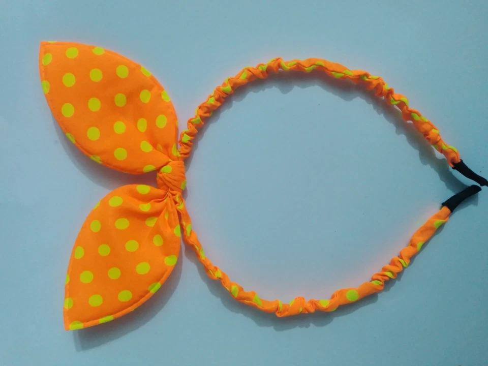 Gravata de cabelo, aro de cabelo, acessório de cabelo, laranja. - Imagem 1 de 1