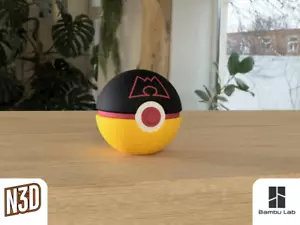 Team Magma - Pokeball im Maßstab 1:1, 3D Druck, Pokemon, Gaming Accessoire - Bild 1 von 1