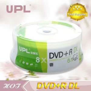 25 Pack UPL Blank Printable 2-8x DVD+R DL Dual Layer 8.5GB D9 DVD Media Discs - Picture 1 of 6