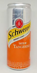 New Empty Can SCHWEPPES Taste Of TANGERINE Ukraine 330 ml. 2023 Bottom open!