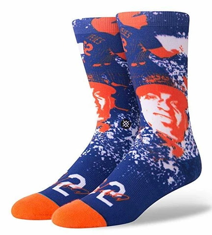 Stance New York Mets NYM Yoenis Cespedes Blue Splatter Socks Orange Large MLB Cover