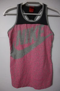 Nike girl's black/pink/grey gym top size M (10 yr ) - Picture 1 of 2