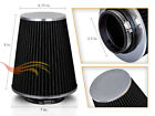 3.5" Cold Air Intake High Flow TRUCK FILTER Universal BLACK For Honda / Volvo