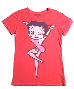 Old Betty Boop Women's Red Short Sleeve T-Shirt Size XXL Crew Neck Graphic Print - Picture 1 of 8