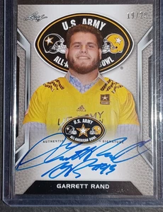 2016 Leaf US Army All-American Bowl Tour Silver 19/25 Garrett Rand ATA-GR1  A206 - Picture 1 of 3
