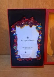 Christopher Radko Decorative Home Photo Frame Ornament Christmas 4x6 With Case - Picture 1 of 9