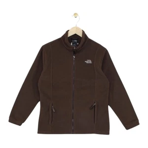 North Face Fleece Jacket Girls Size L Brown Full Zip Outdoor - Picture 1 of 14