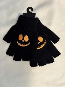 Nightmare Before Christmas Jack Skellington Embroidered Fingerless Gloves - Picture 1 of 5