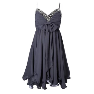 French Connection Hübsches Penelope Trägerkleid Gr. 6 Schwarz Strass Neu - Bild 1 von 12