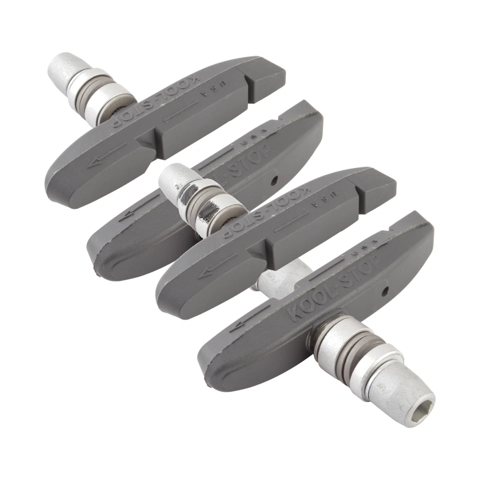 Pack de 2 pastillas de freno de llanta Kool-Stop Supra 2 poste roscado compuesto eléctrico eBike Foto 1 de 2