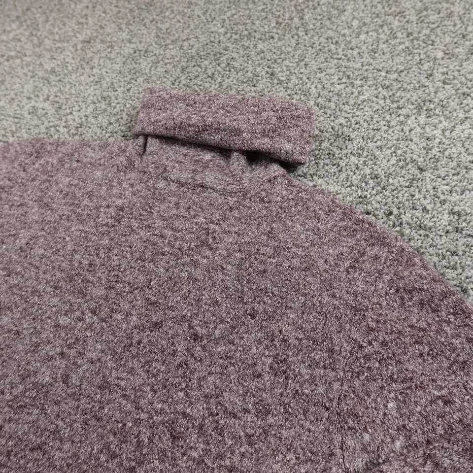 Columbia 毛衣女式 L 紫色 Heather Ragg 罗纹针织套衫高领 — 第 1/4 张图片