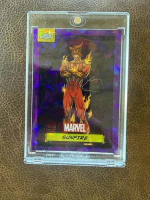2024 Topps Chrome Sapphire Marvel Sunfire #142 Purple Sapphire  /15 - Image 1 of 2