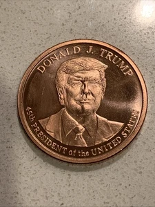 Donald Trump 2020 1 oz .999 Kupfer BU Münze 45th President Commemorative Neu MAGA - Bild 1 von 3