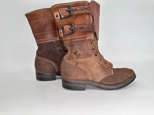 WW2 US Army Military M1943 M43 Double Buckle Combat Boots Shoes 4 1/2 B Great - Picture 1 of 13