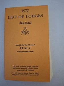 LIST OF LODGES MASONIC 1977 - Foto 1 di 3