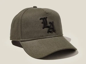 Gorra Los Angeles LA Algodón Verde Para Hombre Snapback Para Hombre Curvo Pico Snapback OS - Imagen 1 de 4