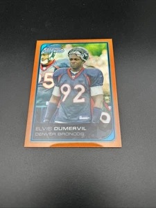 2006 Bowman Chrome Elvis Dumervil Rookie RC Gold Refractor 08/25 Broncos - Picture 1 of 14
