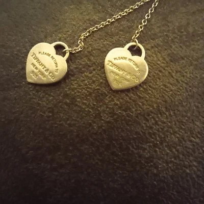 Collana Tiffany & co Doppio Cuore in argento - Immagine 1 di 4