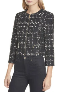TED BAKER Charra gold metallic tweed boucle smart dressy blazer jacket work 2 10 - Picture 1 of 12