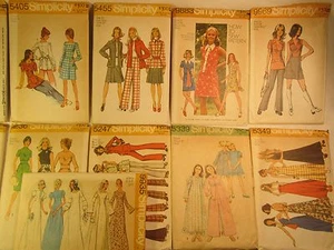 AUSWAHL 1972 Simplicity MUSTER Miss Größe 10,12 KLEID Nachthemd PULLOVER Jacke - Bild 1 von 12