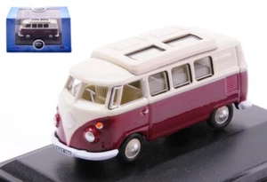 MODELLINO FURGONE STATICO VW T1 CAMPER TITAN ROSSO/BEIGE MODELLISMO SCALA 1:76 - Foto 1 di 2