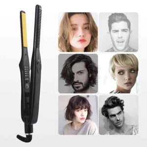3/10 Pencil Flat Iron Mini Hair Iron Small Flat Iron for Short Hair Straightener - Picture 1 of 15