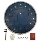Tank Drum Instrument 14" 15 Notes C Minor Blue Tongue Drum For Yoga Education GM