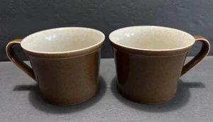 Lot of 2 Vintage Imperial W Dalton Cups Stoneware Coffee Tea Mocha Brown Japan - Picture 1 of 9