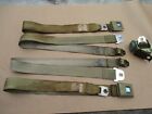 1969/71 GM Seat Belt/harness/retractor 5 pc lot Gold Chevy Buick Pontiac Olds