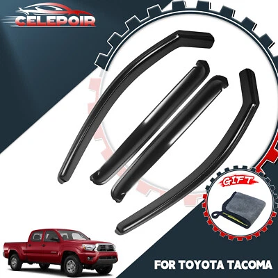 Protector de lluvia visera ventana humo canal doble cabina Toyota Tacoma 2005-2015 Foto 1 de 4