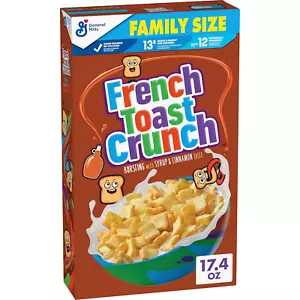French Toast Crunch Sweetened Breakfast Cereal, 17.4 OZ Family Size Cereal Box - Picture 1 of 9