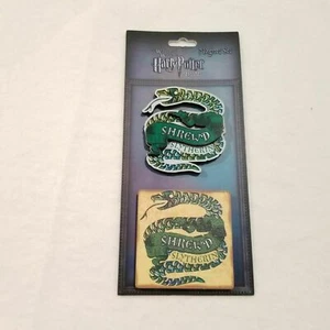 Harry Potter Slytherin Shrewd wood magnet set new - Picture 1 of 4