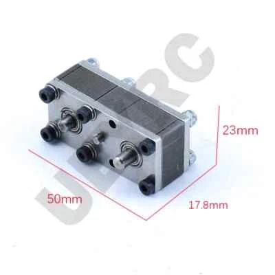 Caja de cambios de metal 2 engranajes caja de transferencia 1:14 para camión Tamiya RC SCANIA 770S BENZ Foto 1 de 4