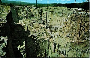 Vtg Barre Vermont VT The Wells Lamson Granite Quarry Unused Chrome View Postcard - Picture 1 of 2