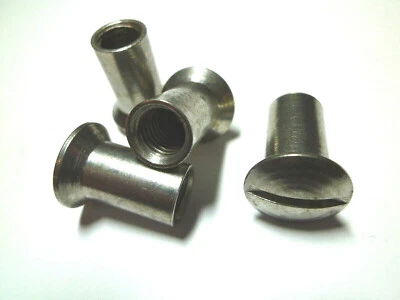 Hülsenmuttern Linsensenkkopf mit Schlitz Edelstahl A1 M4 M5 M6 M8  Hülsenmutter - Bild 1 von 4