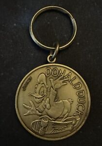 Donald Duck keychain 2” Metal Disk - Disney Vintage