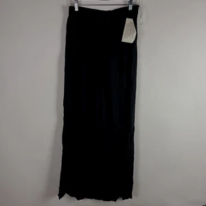 Utopia by Charlie Girl Size M L Black Pull On Wide Leg Pants Lightweight Rayon - Picture 1 of 5