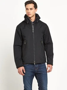 Superdry Mens Cliff Hiker Technical Windcheater Black Jacket Ship international - Picture 1 of 1