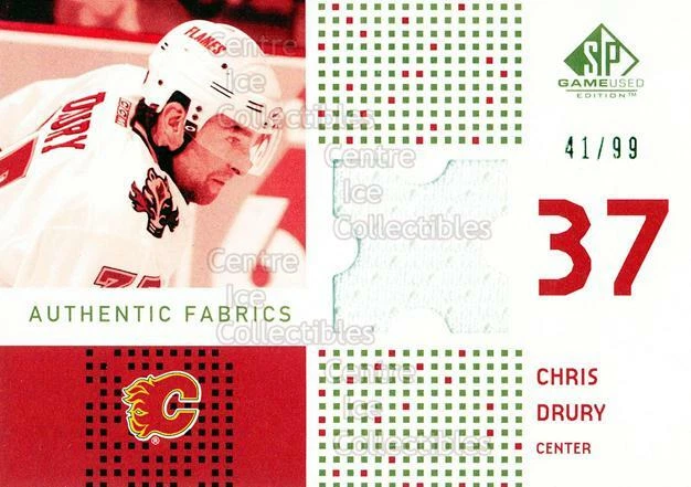 2002-03 SP Game Used Authentic Fabrics Gold #AFCD Chris Drury - Image 1 of 1