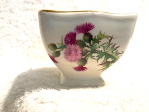 Royal Winton Grimwades Sugar Porcelain Thistle Flowers White Pink Green 2 1/4" T - Picture 1 of 6