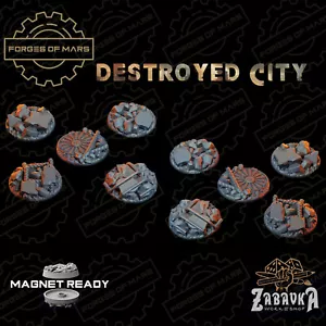 Bases - Destroyed City - Round 25mm (x10) - Imagen 1 de 1