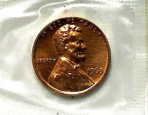 1963 P Lincoln Cent PROOF Still In Mint Cello - Picture 1 of 2