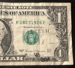 $1 Fancy Serial Birthday/Memorial Note August 23, 1926 (8/23/1926) (K08231926E) - Picture 1 of 4