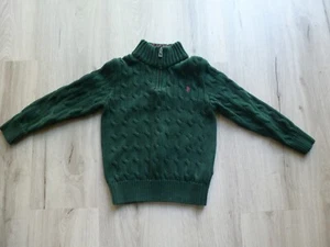 Polo Ralph Lauren maglione pullover maglia cavo bambino taglia 5 verde - Foto 1 di 13