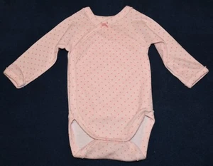 Body envolvente Petit Bateau manga larga NUEVO lana/algodón talla 62 patrón de puntos rosa - Imagen 1 de 2