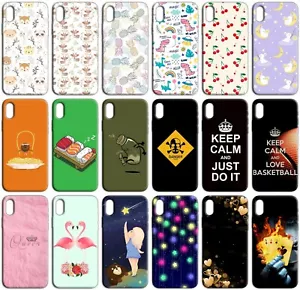CUSTODIA COVER CASE IN TPU MORBIDA PER IPHONE X / XR / XS / XS MAX FANTASIA N7 - Foto 1 di 20
